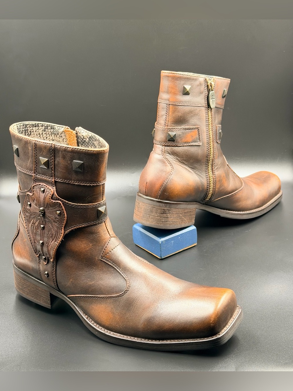 Mark Nason Lounge Leather Biker Moto Boot SN71820 - Rare